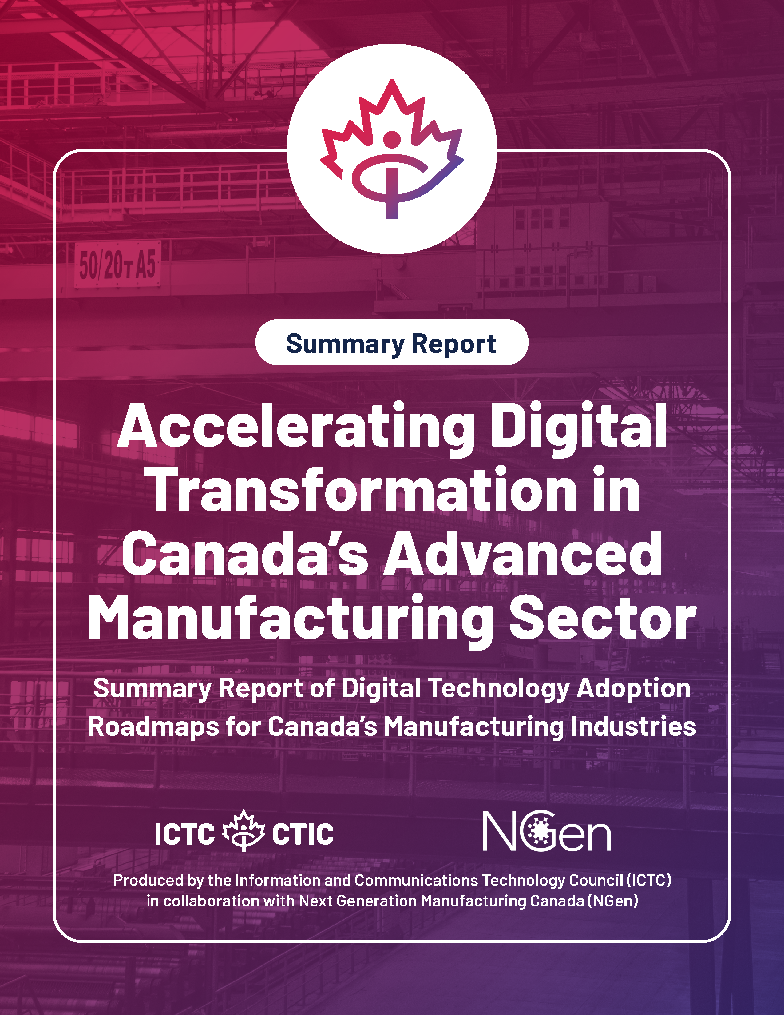 Accelerating Digital Transformation in Canada's Advanced Manufacturing Sector report cover.