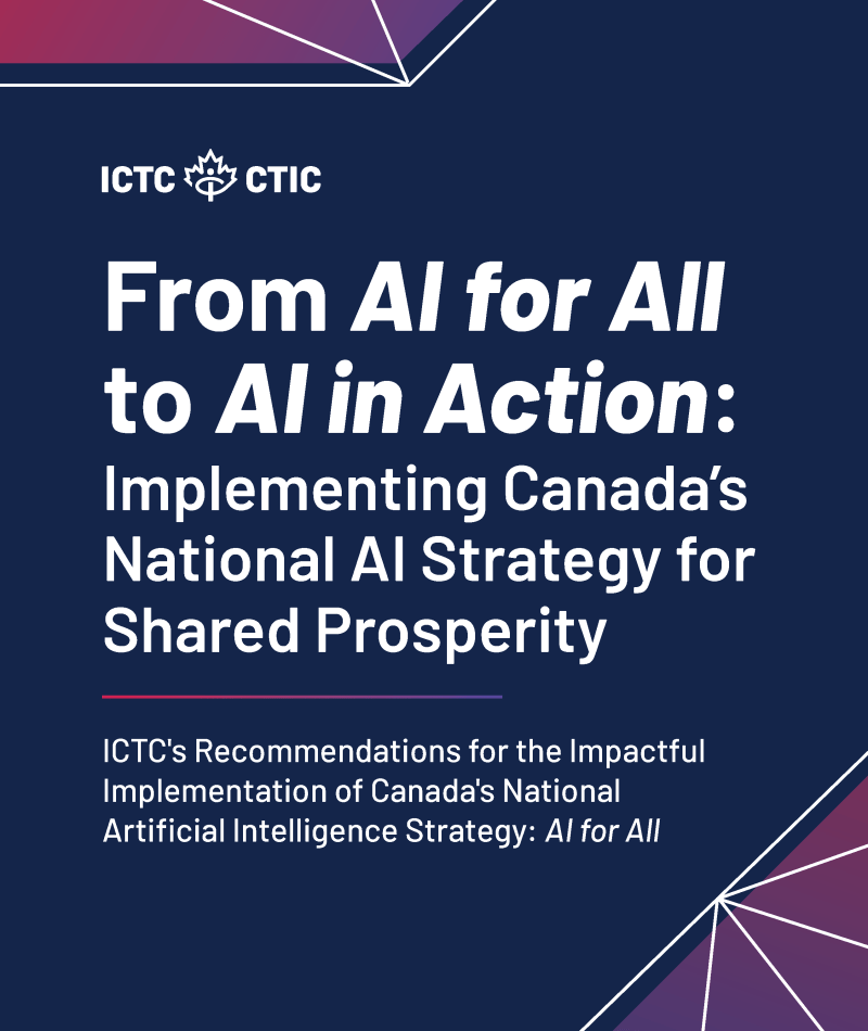 From AI for All to AI in Action policy brief cover image.